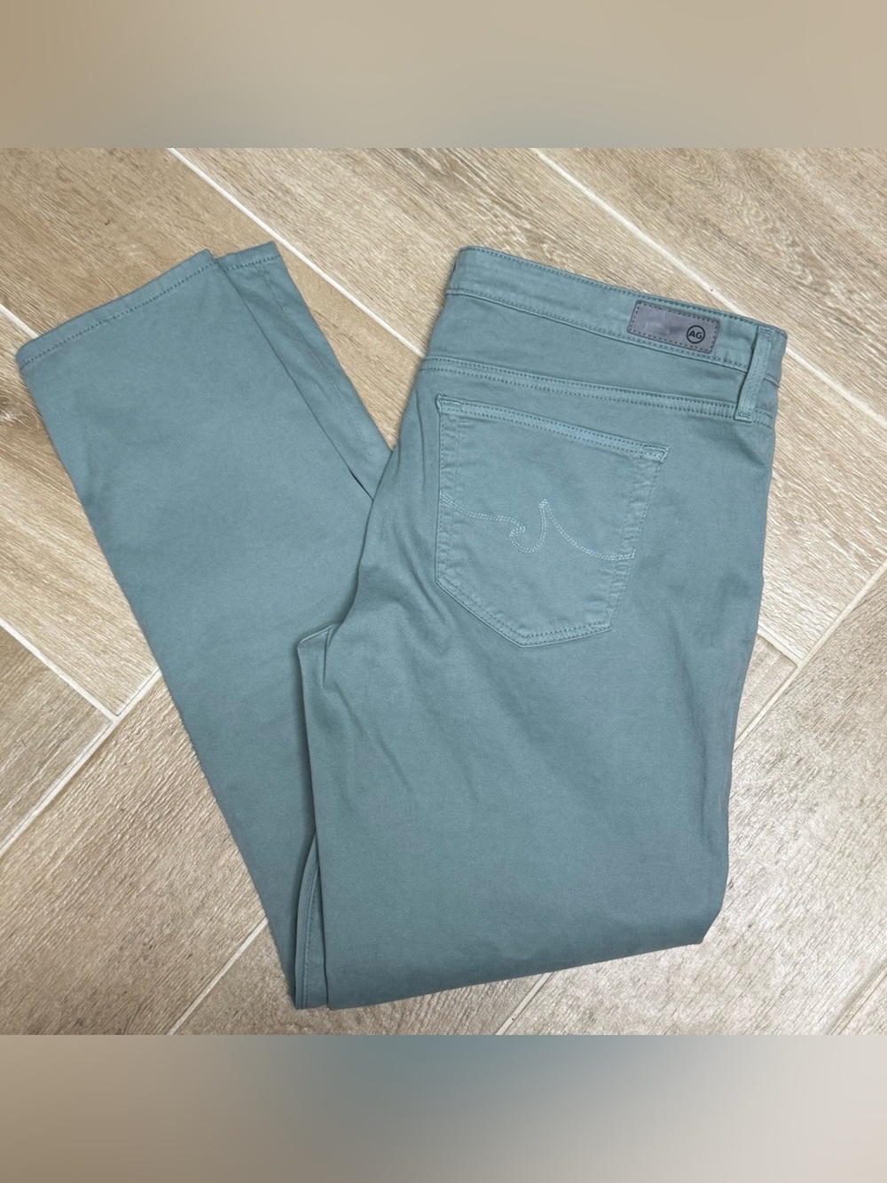AG Stevie Ankle Straight Jeans - Size 32 Regular - Mist
